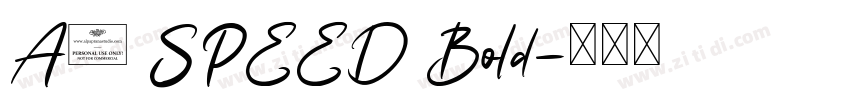 A4 SPEED Bold字体转换